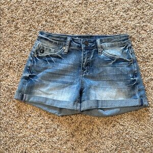 KanCan Faded Blue Jean Shorts